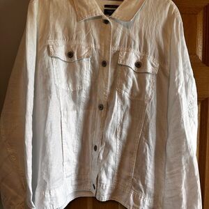 Jones New York White Jean Jacket